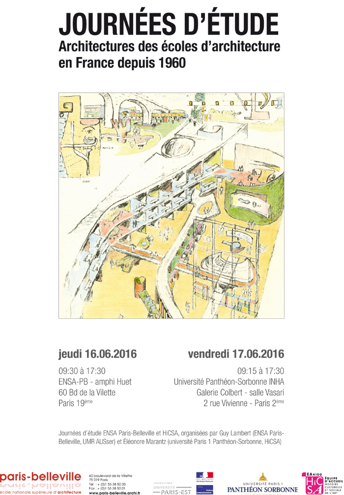 16-17/06/16 - Architectures des écoles d'architecture en France depuis 1960