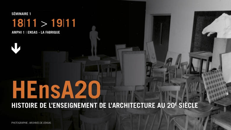 18-19/11/16 - Histoire de l'enseignement de l'architecture au 20e siècle