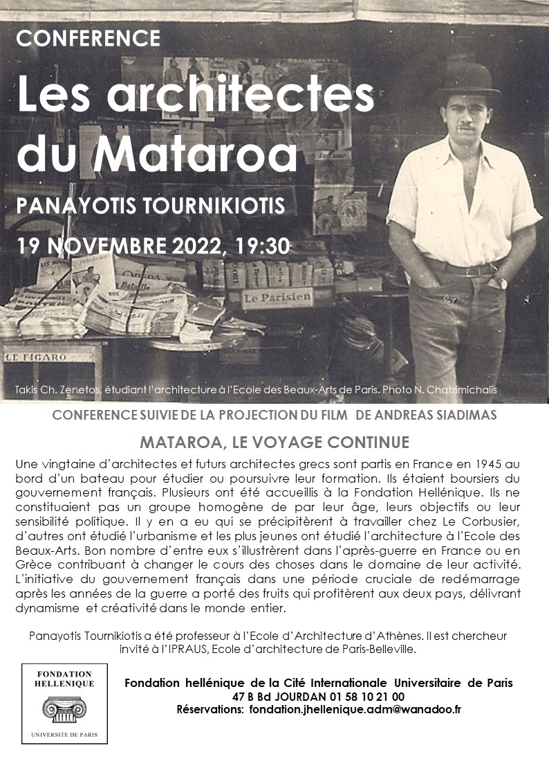 19/11/22 - Conférence - "Les architectes du Mataroa"