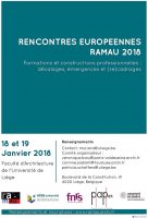18-19/01/18 - Rencontres européennes RAMAU 2018 - Formations et constructions professionnelles : décalages, émergences, (re)cadrages