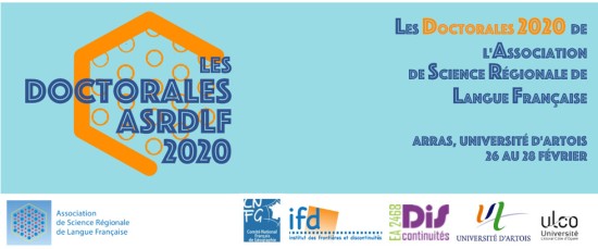 20/12/19 - Appels à communications "Doctorales 2020 de l'ASRDLF"