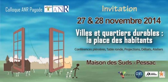 27-28/11/14 - Villes et quartiers durables : la place des habitants