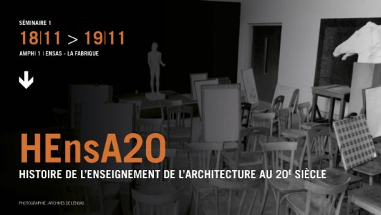 18-19/11/16 - Histoire de l'enseignement de l'architecture au 20e siècle
