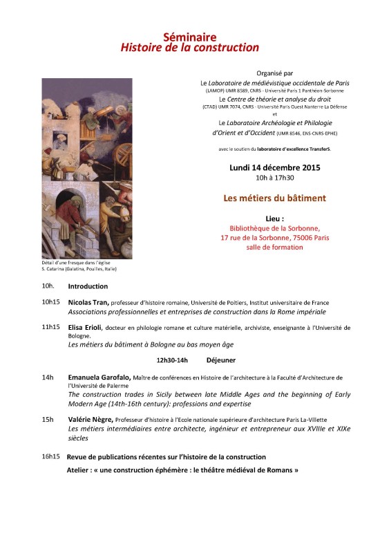14/12/15 - Les métiers du bâtiment