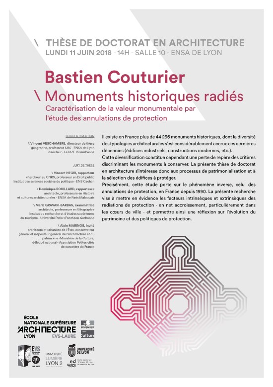 11/06/18 - Monuments historiques radiés - Caractérisation de la valeur monumentale par l'étude des annulations de protection