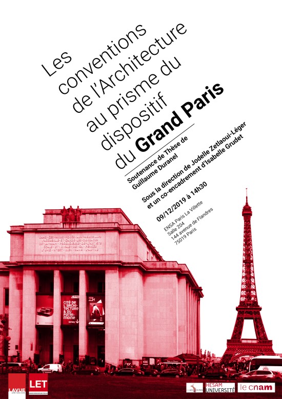 9/12/19 - Soutenance de thèse - "Les conventions de l'Architecture au prisme du dispositif du Grand Paris"