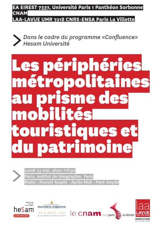 23/05/16 - Les périphéries métropolitaines au prisme des mobilités touristiques et du patrimoine