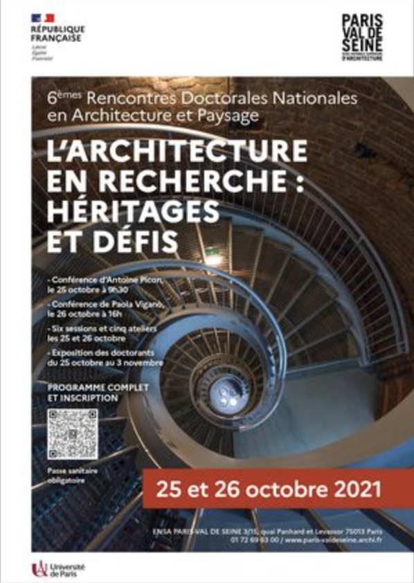 25-26/10/21 - 6e rencontres doctorales - "L'architecture en recherche : héritages et défis ?"