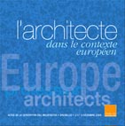 L'architecte dans le contexte européen